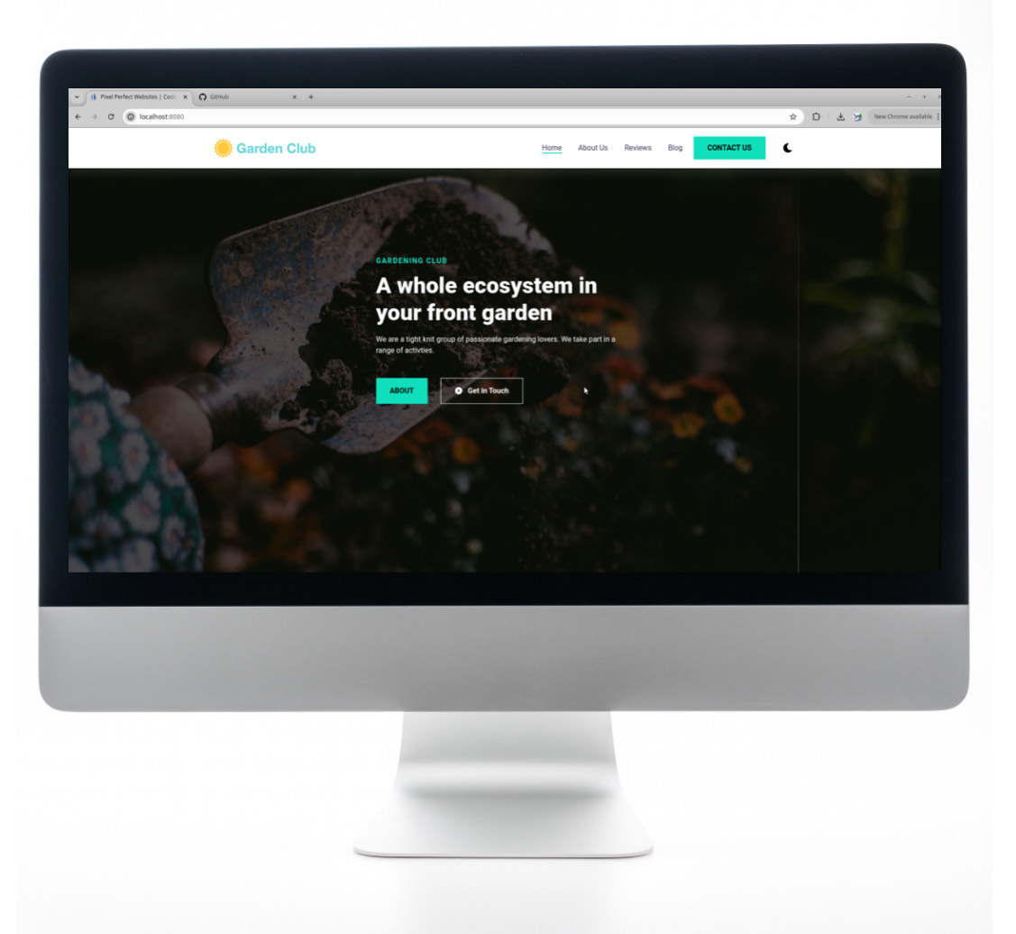 Computer depicting a standard website page